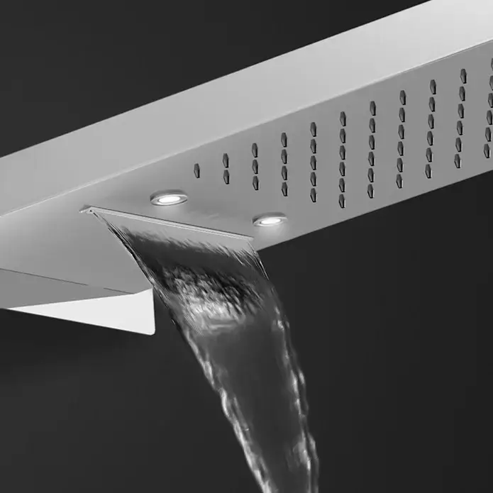 Kalt-Warmwasserdusche Ninfe mit Scwalldusche von AMA Luxury Shower Detail Wasserschwall